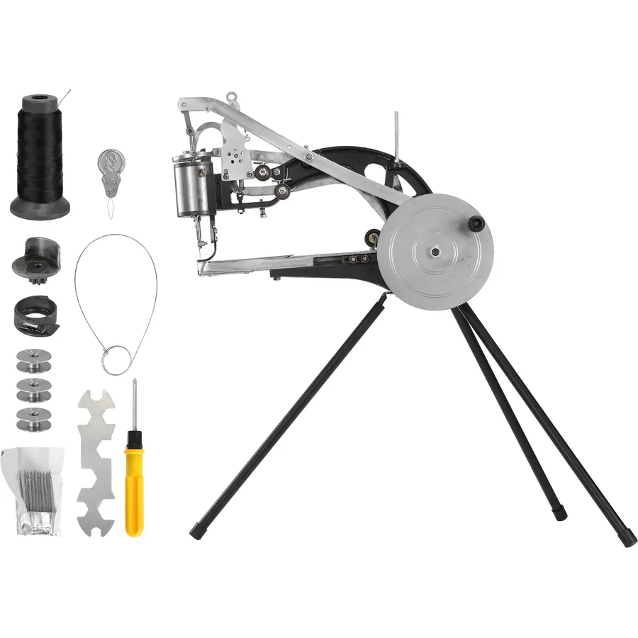 Hand Cobbler Shoe Repair Machine Dual Cotton Nylon Line Sewing Machine Manual Leather Machine Shoe Sewing Machine for Shoes/Upsolery/DIY Items