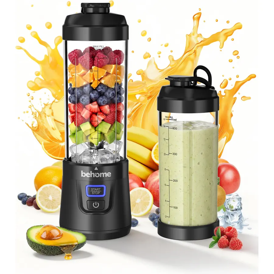 Portable Blender for Smoothies, 500ML USB Rechargeable Juicer Cup