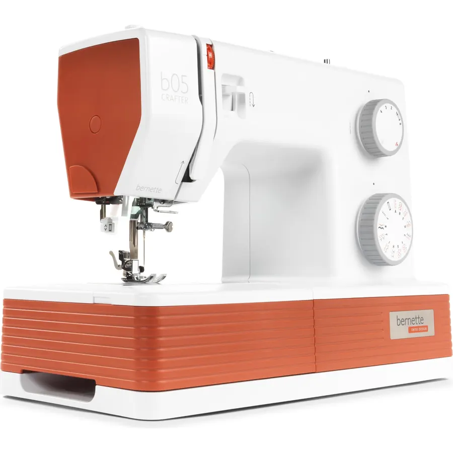Bernette B05 Crafter Portable Sewing Machine | 30 Stitches, 6 Presser Feet, LED Light | Heavy Duty Quilting & Embroidery | Adjustable Stitch | Needle, Threader, Beginner & Professional Use