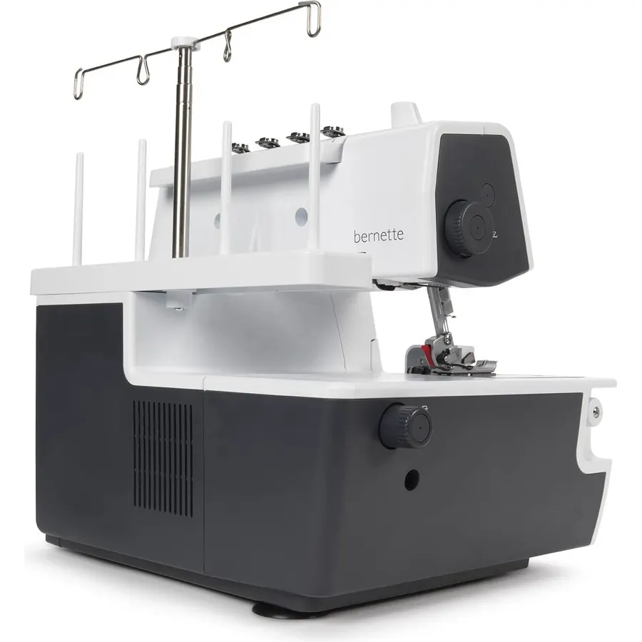 Bernette B44 Funlock Overlocker Sewing Machine | 15 Stitches Options, 2-4 Thread, Easy Threading, 1300 Stitches/Min, Differential Feed, Rolled Hems | Ideal for Beginners & Professionals