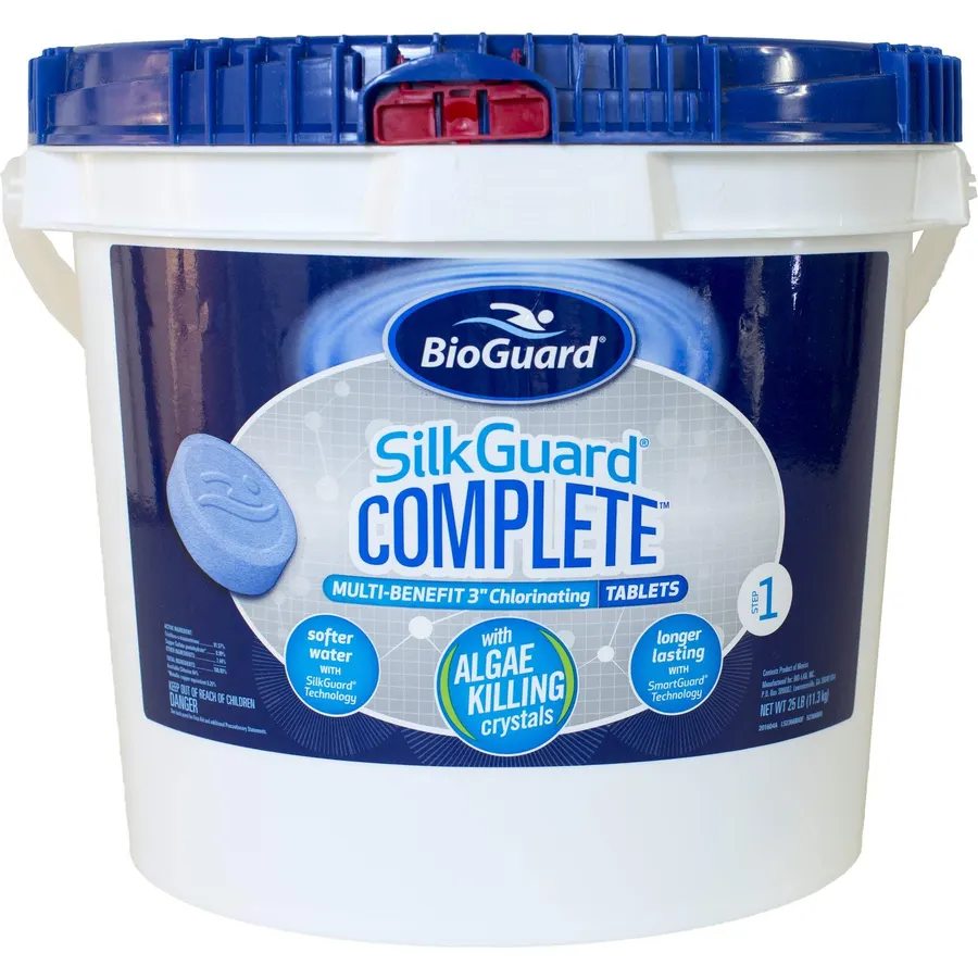 BioGuard SilkGuard Complete 3” Chlorinating Tablets, 25 lb, Single Pack