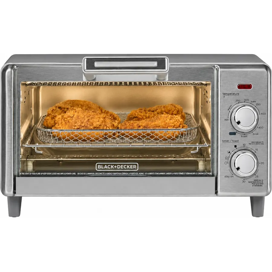 BLACK+DECKER 6-Slice Air Fry Toaster Oven, 5-in-1 Countertop Oven