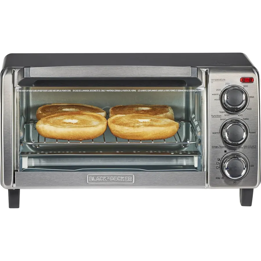 BLACK+DECKER TO1313SBD Toaster Oven, 15.47 Inch, Silver