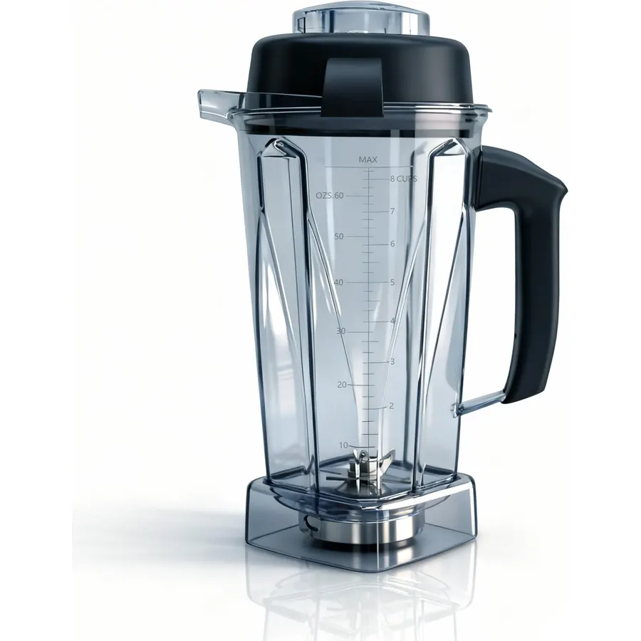 Blender Pitcher 64oz, Replacement Compatible with 5200/5300/6300/7500/E310/E320/VM0101/VM0103/VM0197, BPA-Free Container with Lid & Blade for Classic & Explorian Series, 5-Year Warranty