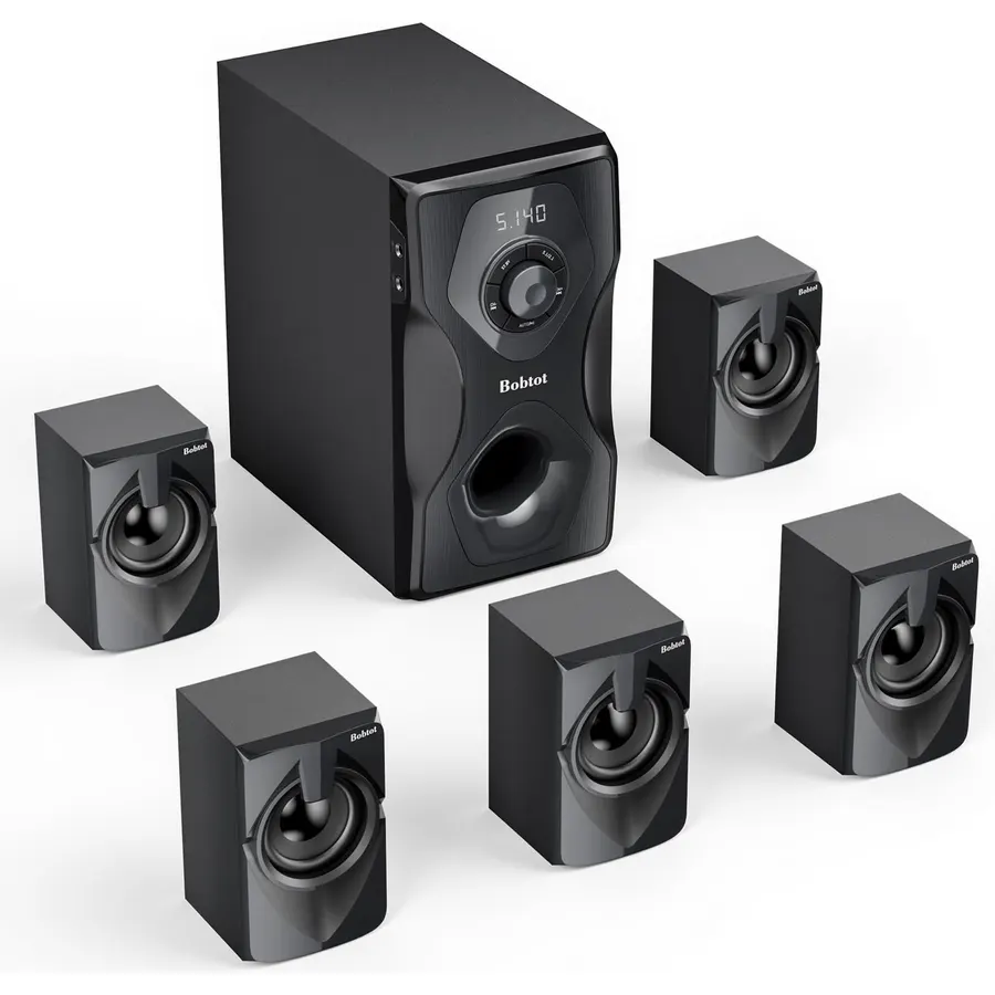 Bobtot Wireless Rear Home Theater, 6.5" Subwoofer Surround Sound System
