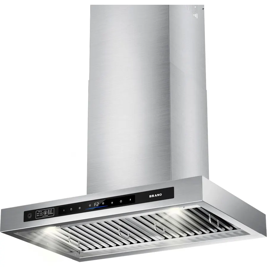 BRANO Wall Mount Range Hood 30 Inch, DC Motor for 1000 CFM Powerful Suction