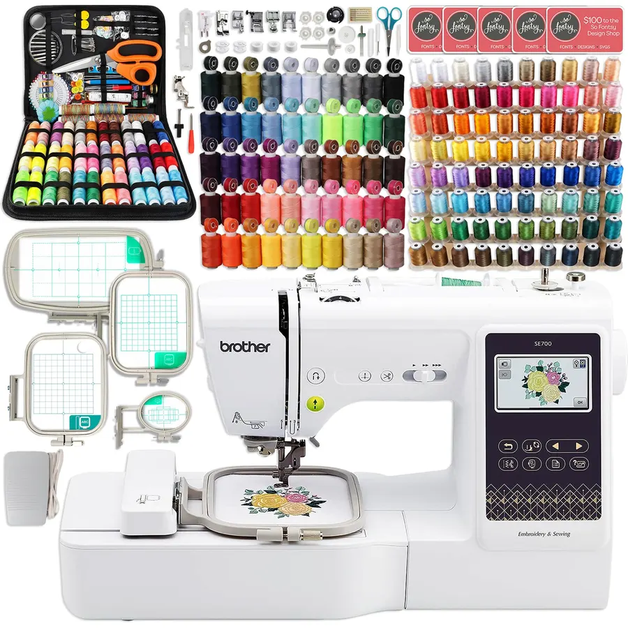 Brother PR680W Embroidery Machine and Accessory Bundle