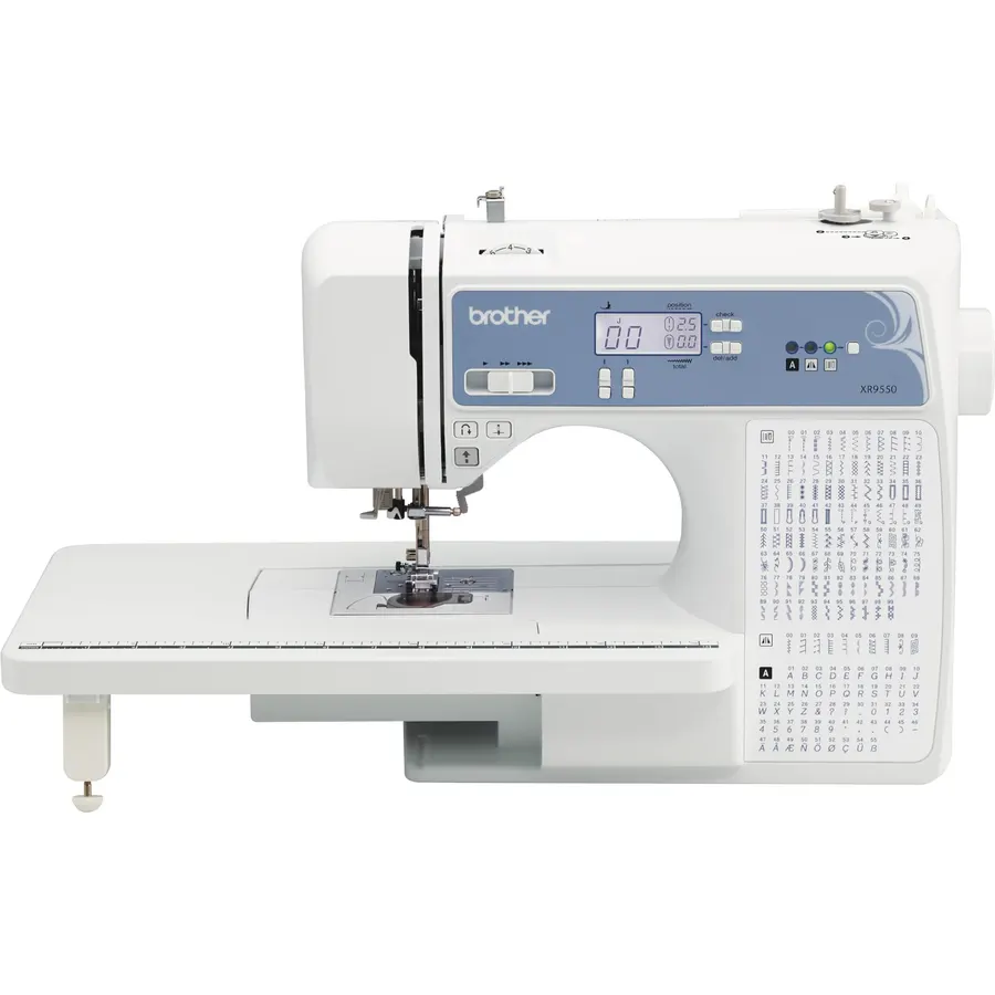 Brother XR9550 Computerized Sewing and Quilting Machine, 165 Built-In Stitches, Wide Table and SA5FTPKG 5-Foot Embellishment Pack