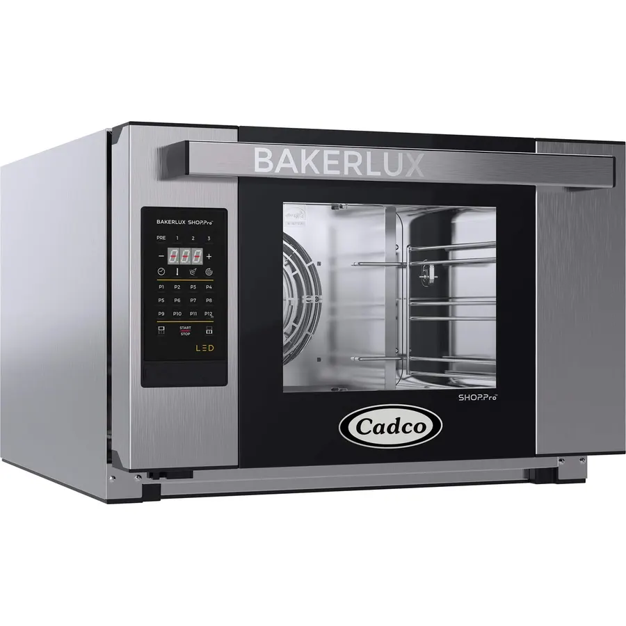 Cadco XAFT-03HS-LD Bakerlux LED Panel Heavy-Duty Countertop Convection Oven with Digital Controls and Humidity, Stainless Steel, NSF, 208-240v, For Commercial Use
