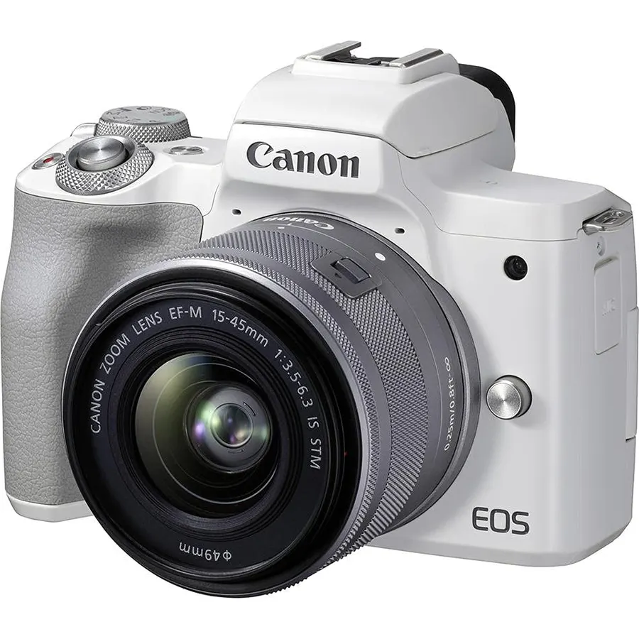 Canon EOS M50 Mark II + EF-M 15-45mm is STM Kit White