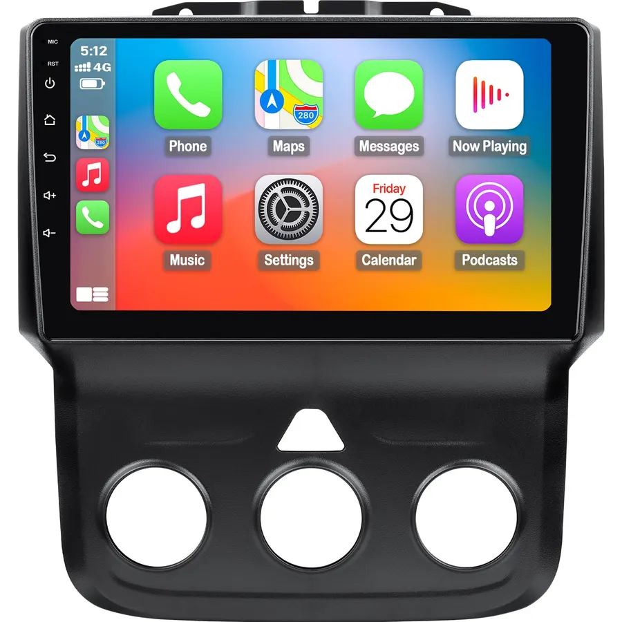 Car Stereo for Dodge RAM 1500 2500 3500 2013-2018 Manual AC with CarPlay
