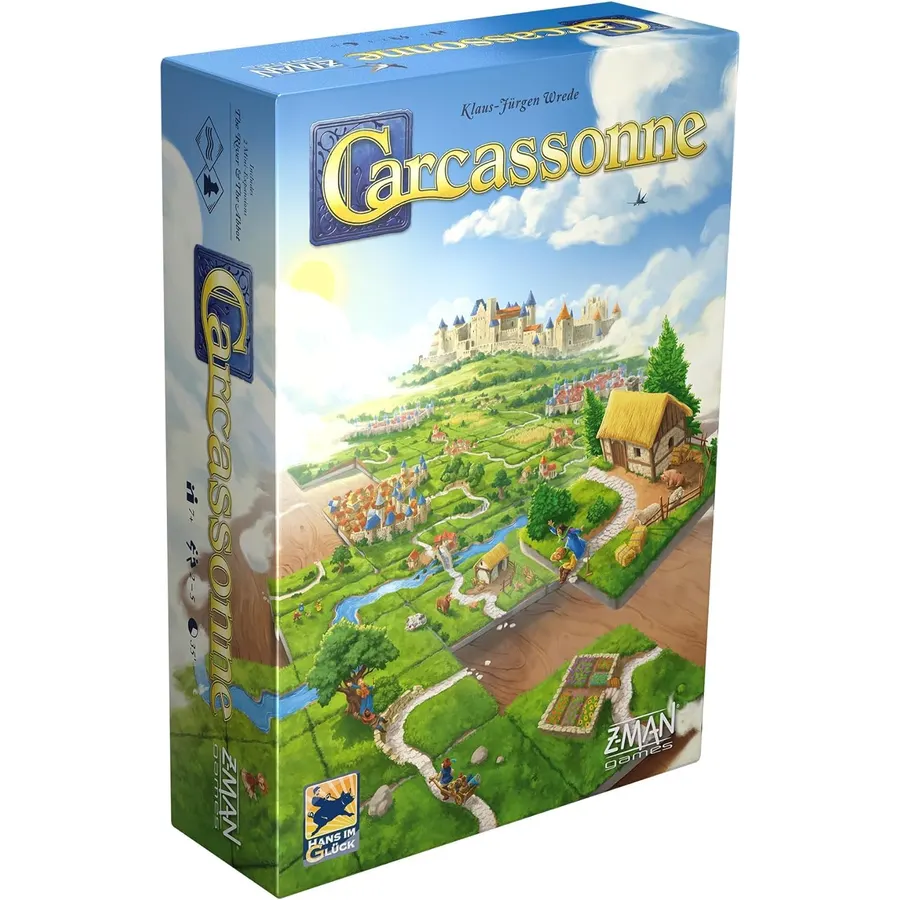 Carcassonne Tile Placement Strategy Board Game, 2-5 Players, 35 Min