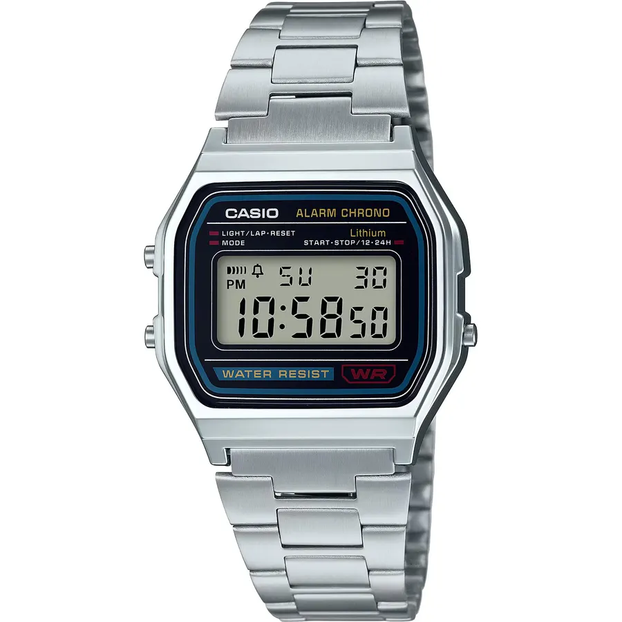 Casio A158WA Series | Unisex Digital Watch | Vintage | WR | 100 SEC Stop Watch | Daily Alarm | Regular Time Keeping: Hour, Minute, Second, PM, Date, Day | Led Light | 7 Yr Battery