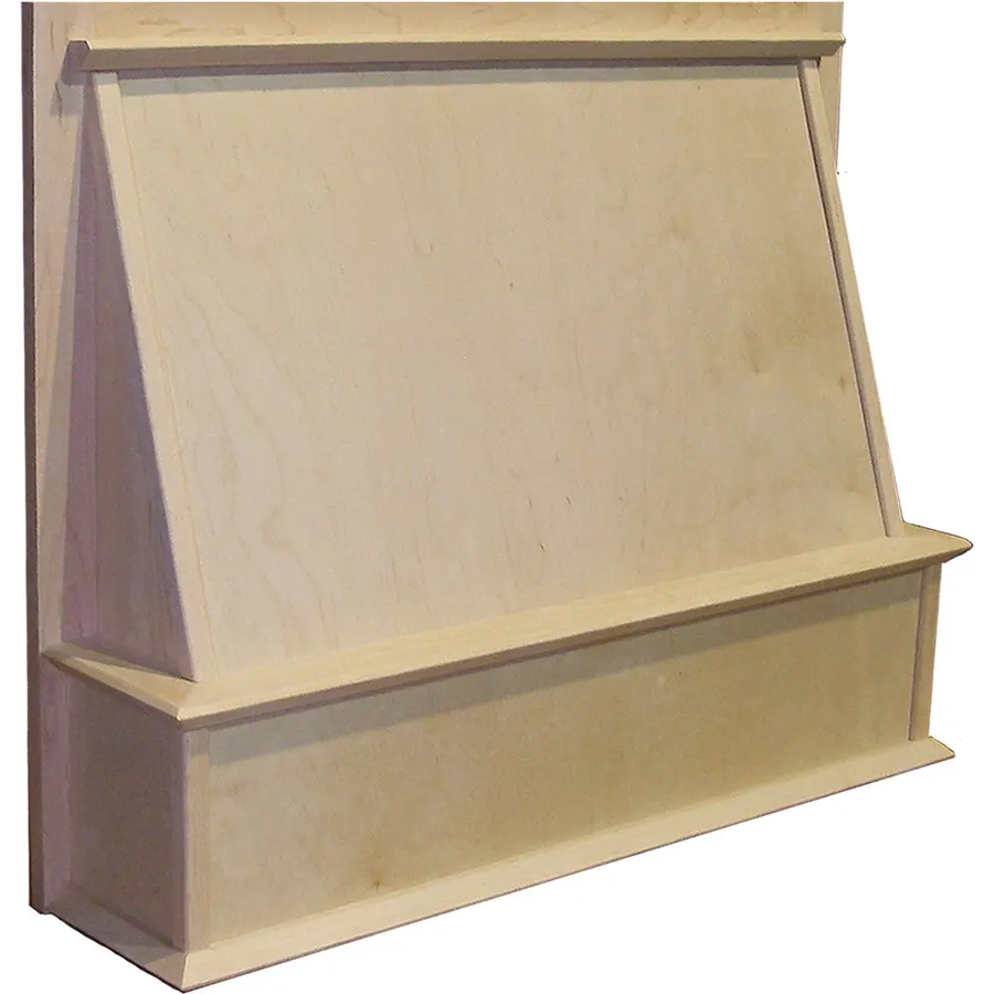 Castlewood Shaker Style Range Hood Front (H 24" | W 30" | D 7-1/4") with Ventilator/Liner - Maple (No Ventilator/Liner)