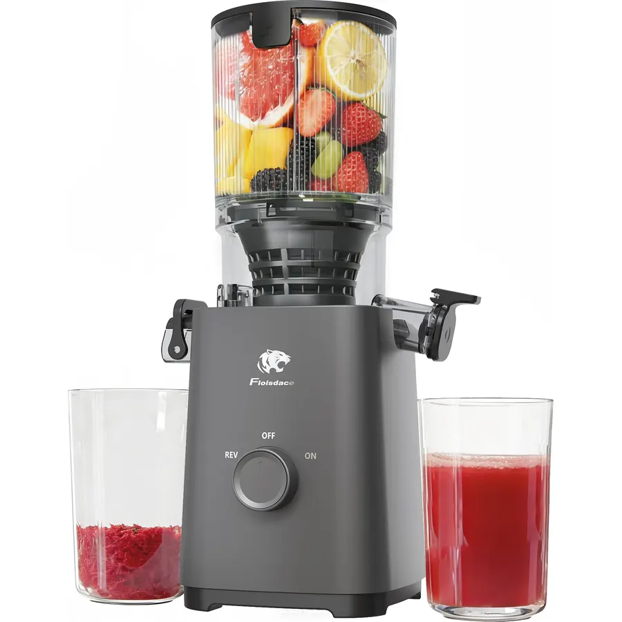 Cold Press Juicer Machines, 5.3" Large Feed Chute Slow Masticating Juicer, Powerful AC Brushless Motor Fit Whole Fruits & Vegetable, 99% Juice Yield, Ultra Quiet, Easy Clean