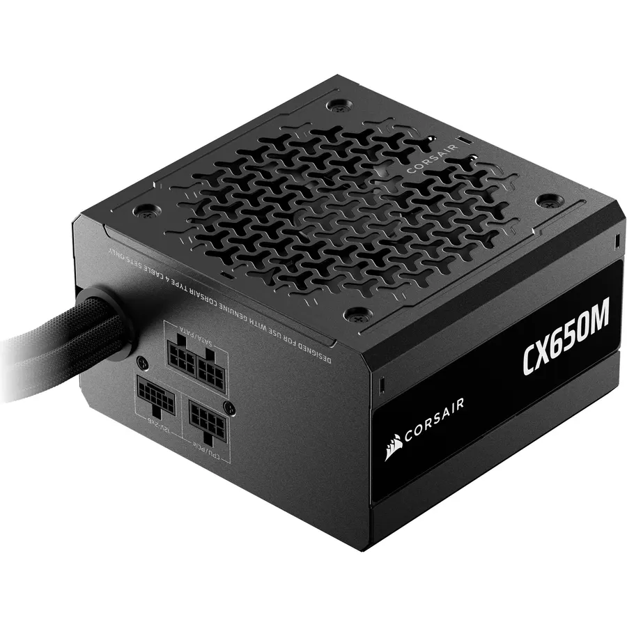 CORSAIR CX650M (2025) Semi Modular ATX 3.1 PCIe 5.1 Low-Noise 650W Power Supply with 12V-2x6 Cable – Cybenetics Bronze Efficiency, LLC Topology, 105°C Capacitors – Black