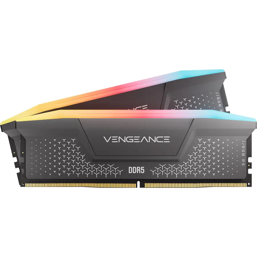 CORSAIR Vengeance RGB DDR5 RAM 32GB (2x16GB) Up to 6000MHz CL36-44-44-96 1.35V Intel XMP 3.0 Computer Memory – Black (CMH32GX5M2E6000C36)
