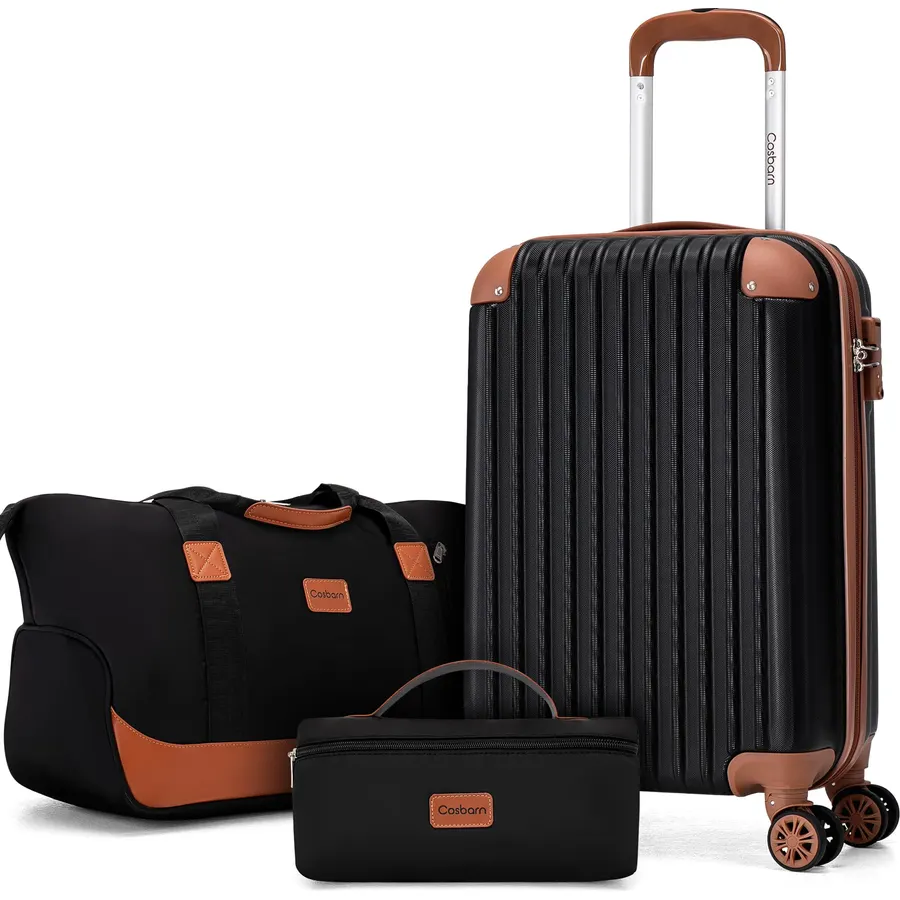 Cosbarn Carry On Luggage,3 Piece Luggage Set,22x14x9 Airline Approved