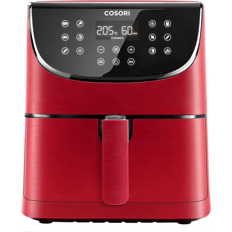 COSORI Air Fryer 5.8QT Oil-Free XL Electric Hot Air Fryers Oven, Programmable 11-in-1 Cooker with Preheat & Shake Reminder, Equipped Digital Touchscreen and Nonstick Basket, 100 Recipes, Red