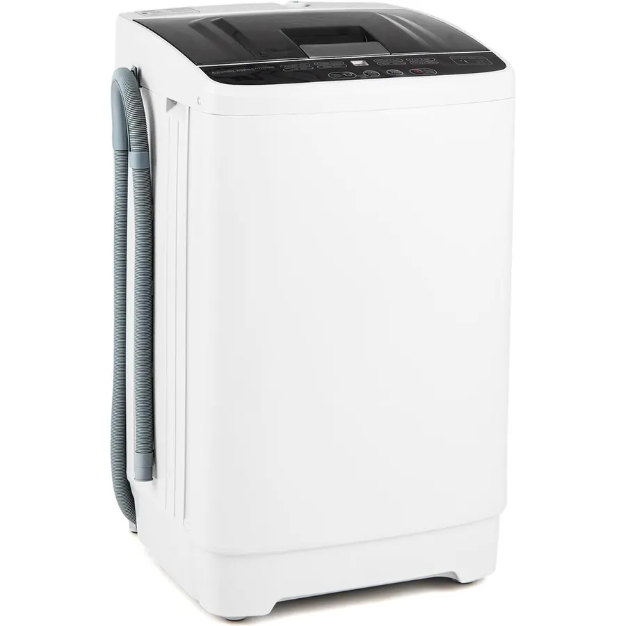 COSTWAY 7.7LBS Portable Washing Machine, Full-Automatic w/Drain Pump, White