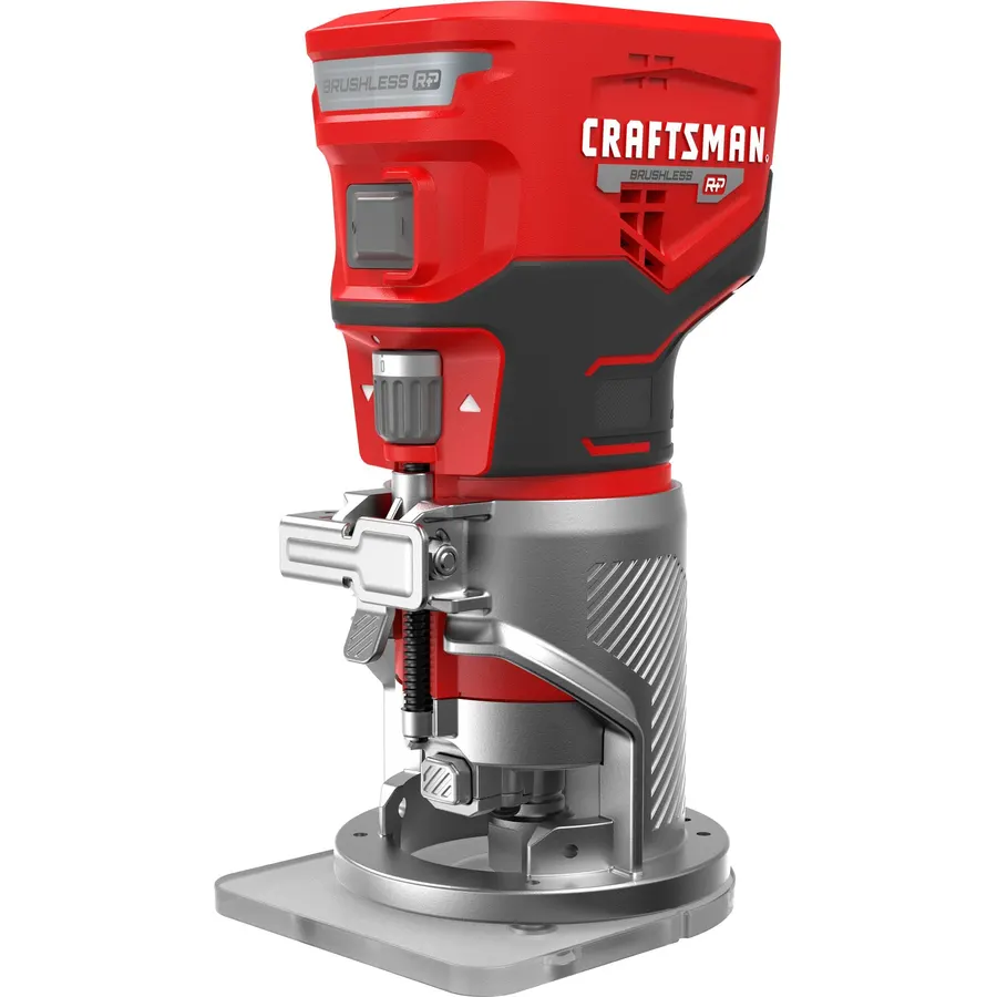 CRAFTSMAN V20 Router Tool, Cordless, Variable Speed, Fixed Base Router with Depth Adjustment, Bare Tool Only (CMCW400B)