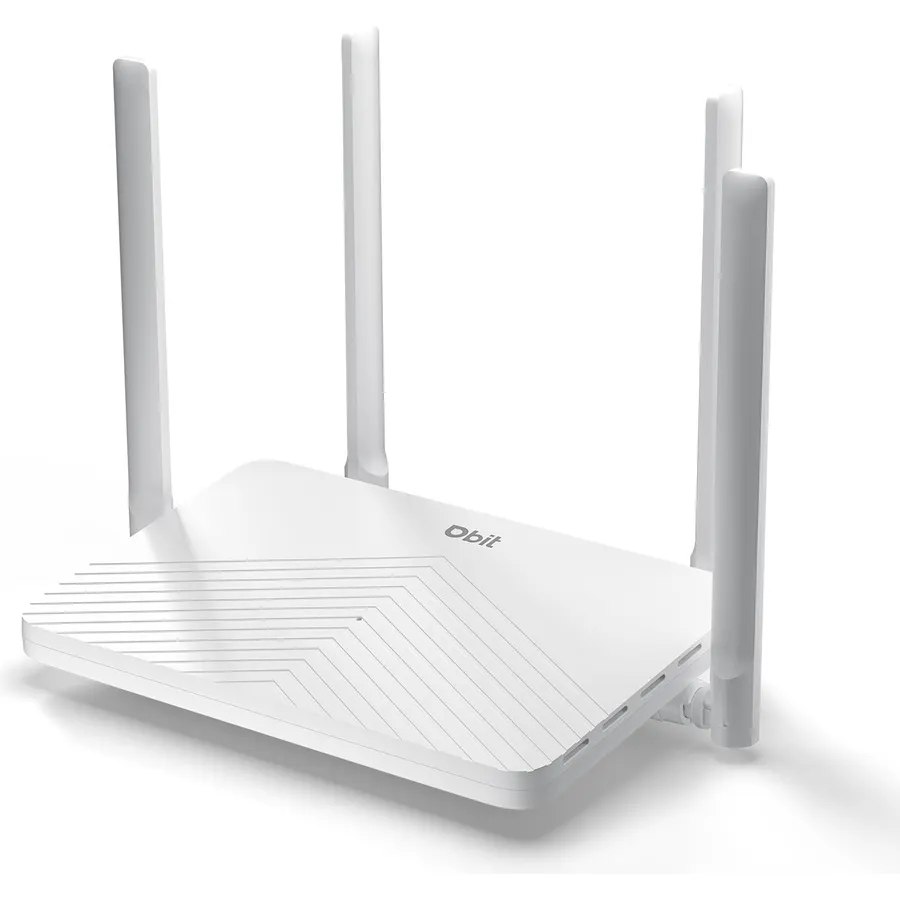 DBIT AC1200 WiFi Router 2.4GHz +5GHz Dual Band MU-MIMO Wireless Internet Router with 4 Gigabit Ethernet Ports, 4 x 5dBi Antennas, Bridge & Repeater Mode, EasyMesh, Guest Network (T18-21K)