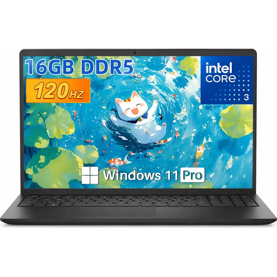 Dell 15 DC15250 FHD 120Hz Laptop, 16GB DDR5, 512GB SSD, Intel Core 3 100U