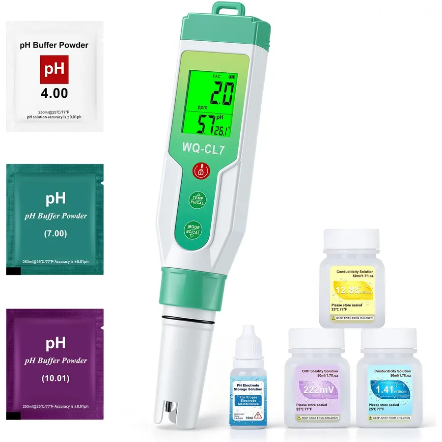 SALT-3000 Meter, Digital Salinity PPM Temperature Tester for Salt Water Pool and Koi Fish Pond