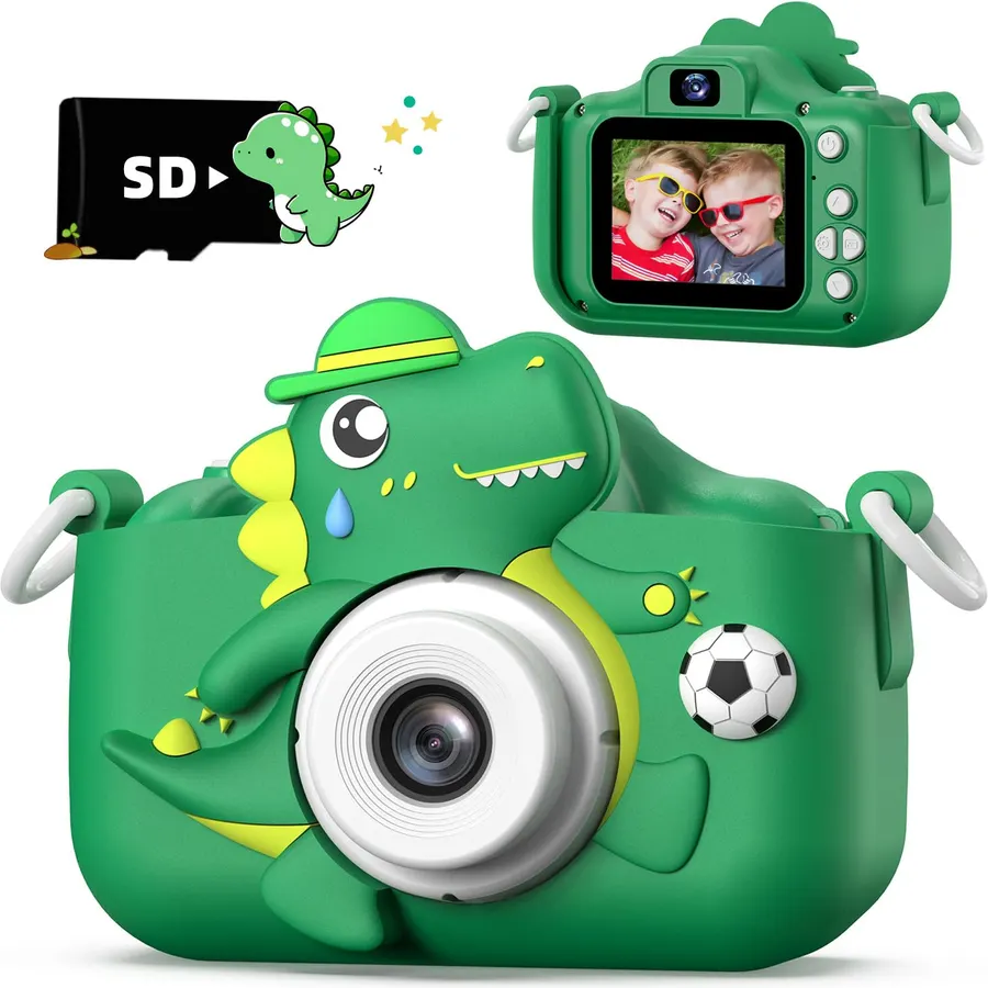 Kids Camera Instant Print 1080P Front Rear Dual Selfie - Kids Digital Camera with Video Games, 32GB & 5-Color Print Paper/ 250 Photos,Easy to Use & Great Toys Gifts for Boys Girls, Ages 3-12