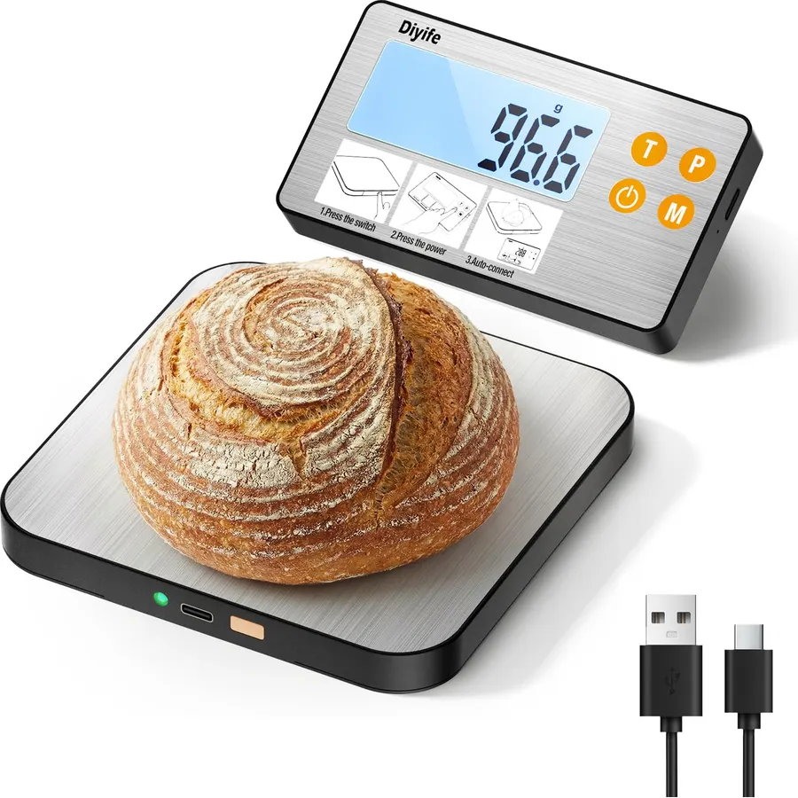 33lb Food Scale with Split Display, Diyife 1g/0.1oz Digital Kitchen Scales