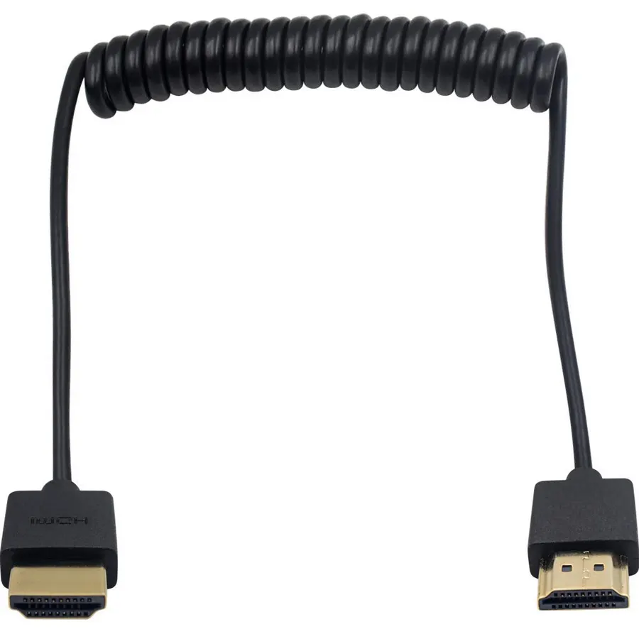 Duttek Coiled HDMI Cable, Extreme Thin 4K HDMI to HDMI Cable, for 3D and 4K Ultra HD TV Stick HDMI 2.0 Cord Extension Converter(Male to Male) (1.2M/4FT)