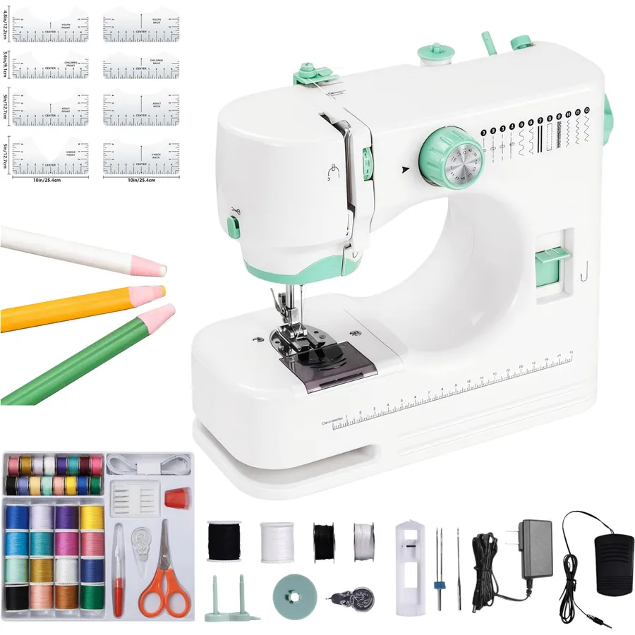 Easy Threading Sewing Machine for Beginners & Seniors - Large Knobs & Light