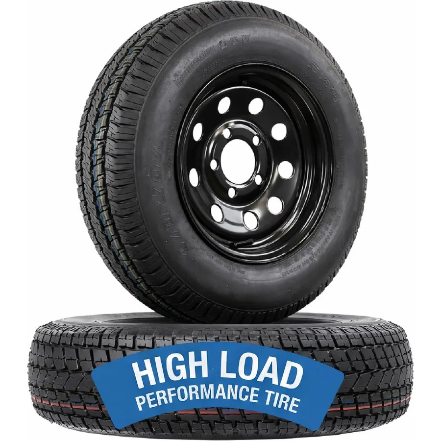 eCustomrim 2-Pack Trailer Tire Rim Assembly ST175/80D13 Load Range C