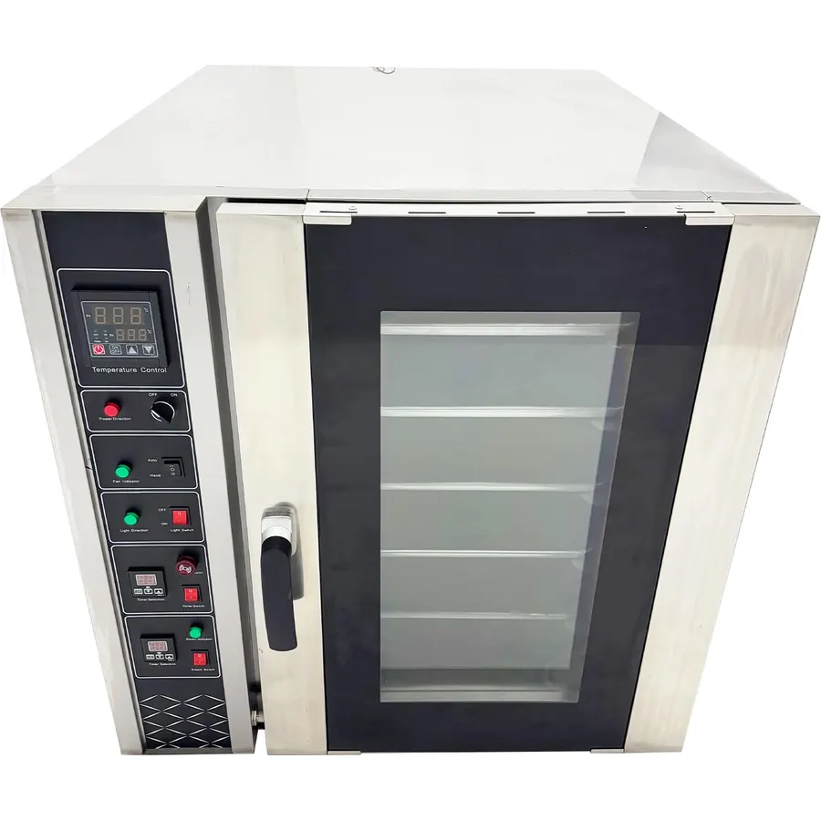 Electric Steam Convection Oven 53Gal (200L) Stainless Steel Air Circulation Steam Oven Countertop 220V 6.5kW with 5 Trays