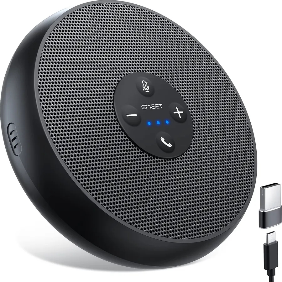 EMEET M1A USB Conference Speaker and Microphone, 360° Voice Pickup