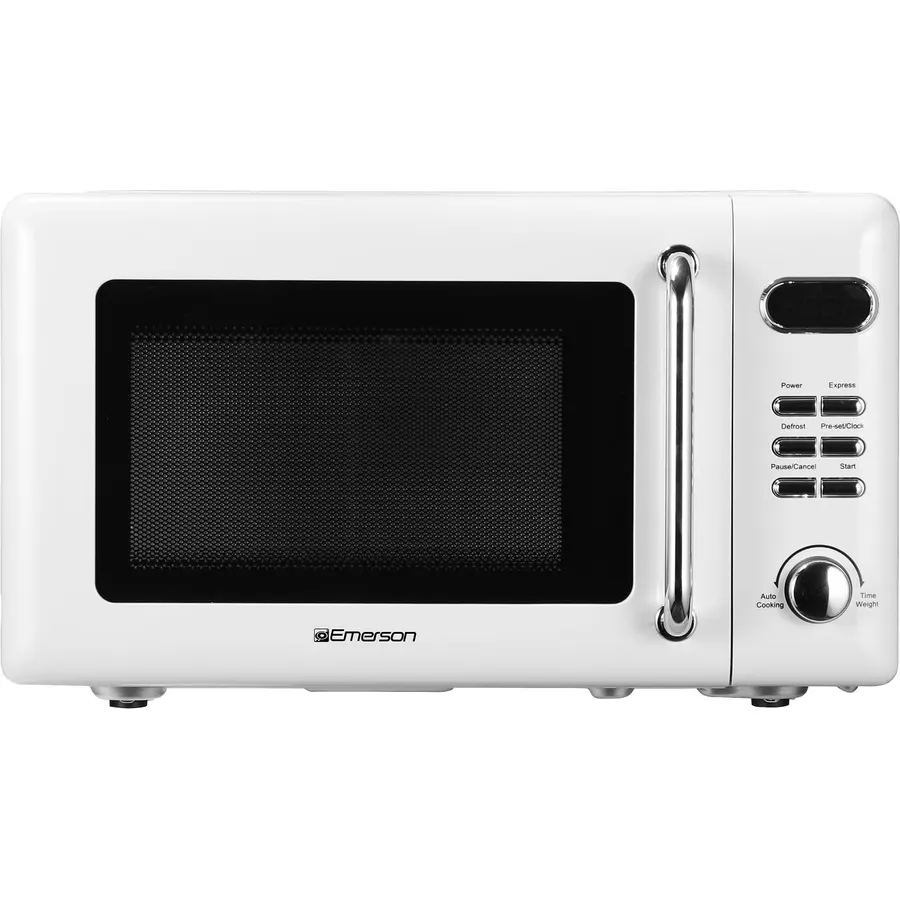Compact 0.7 Cu Ft Countertop Microwave, 700 Watts Small Microwave Oven for Dorm Room & Office, Perfect for Reheating, Defrosting & Snacks, Simple One-Touch Digital Programming，red