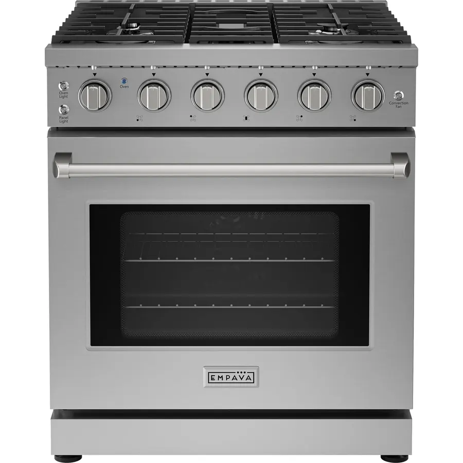 Empava ProStyle 30" Gas Range, 18K BTU Power Burner & Oven