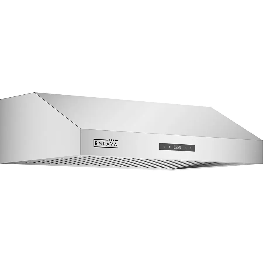 Empava Under Cabinet Range Hood Ducted/Ductless(Charcoal-filter Sold Separately), Touch Control, 3-Speed, 400 CFM Stainless Steel, 30 in. RH07