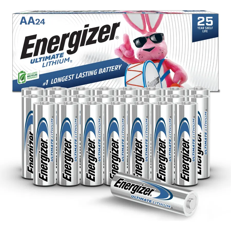 Energizer Ultimate Lithium AA Batteries (24 Pack), AA Lithium Batteries