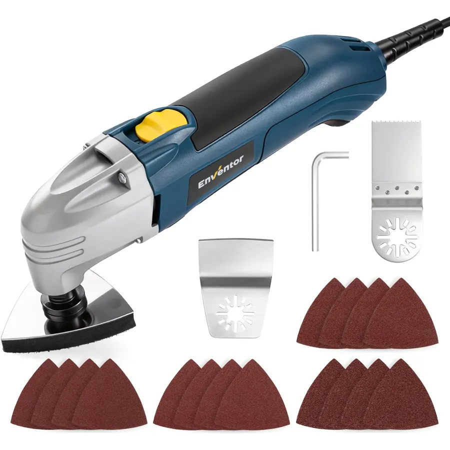 Enventor Oscillating Tool with Universal-Fit Interface, 1.6A/200W Corded