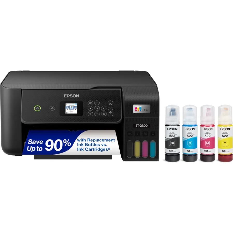 Epson EcoTank ET-2800 Wireless Color All-in-One Supertank Printer - Black