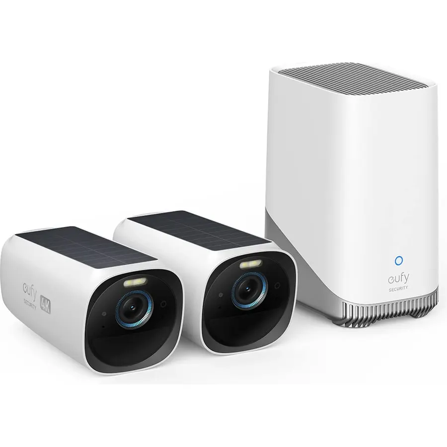 eufy Security eufyCam S330 (eufyCam 3), 2-Cam Kit, 4K Solar