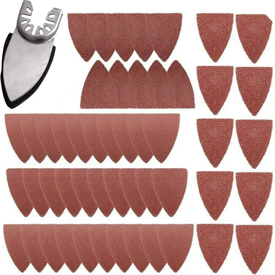 Finger Sanding Sheets Sand Disc Kit, Oscillating Saw Sanding Kit Triangle Sanding Pad, Universal Polishing Finger Sandpaper Set