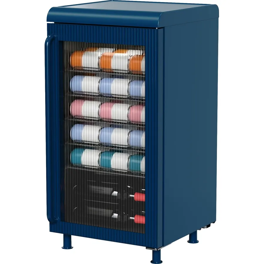 Frigidaire, 3.0 cu ft, 87 Can/26 Bottle Retro Cooler, Wine/Beverage Center Fridge, Built-in Bar Top, Fluted Glass Door