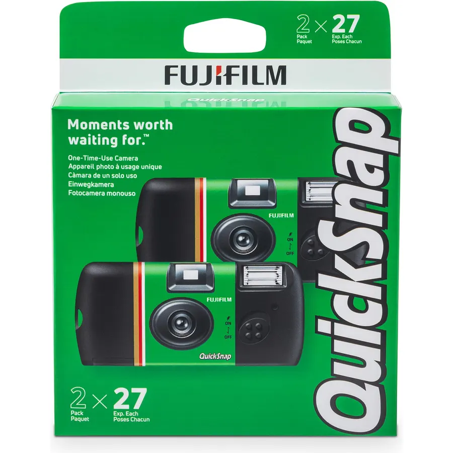 Fujifilm QuickSnap Flash 400 One-Time-Use Camera - 2 Pack