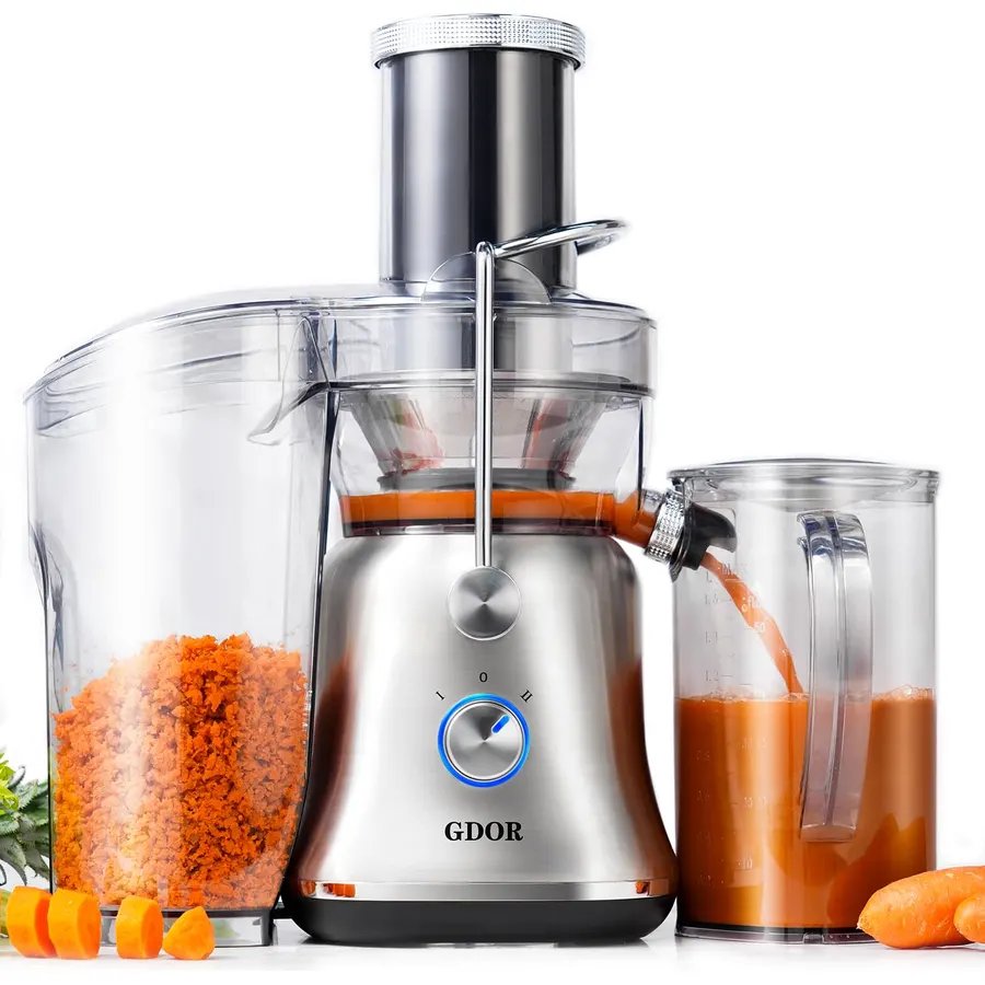 GDOR 1300W Powerful Juicer Machines with Larger 3.4" Feed Chute 56oz Jug
