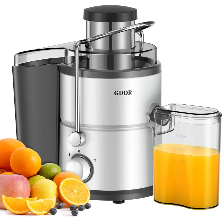 Juicer Machine, Centrifugal Juicer with 3" Extra Wide Feed Chute for Fruit Vegetable, Max Power 800W, Juice Maker with 3-Speed Setting, High Juice Yield, Easy to Clean, Stainless Steel, BPA-Free