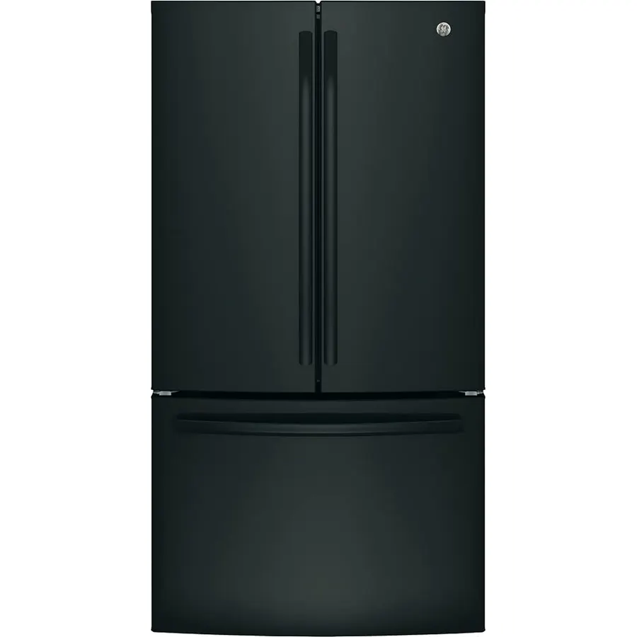 GE 27 Cu. Ft. French Door Refrigerator – Sleek Black, Spacious & Energy-Efficient