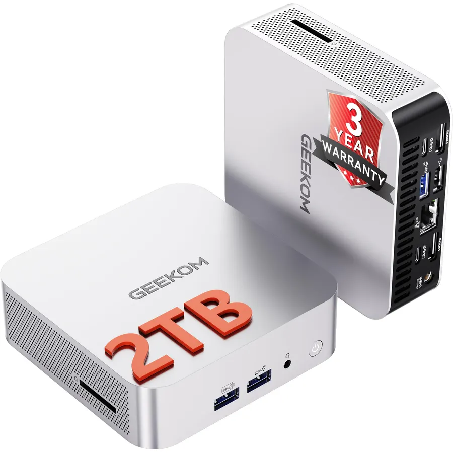 GEEKOM A7 Mini PC, Ryzen 9 7940HS, 32GB RAM, 2TB SSD, Radeon 780M