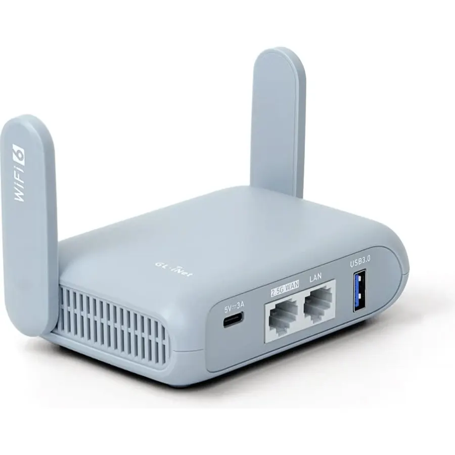 GL.iNet GL-MT3000 Beryl AX Wi-Fi 6 Travel Router, 2.5G WAN, VPN, OpenWrt